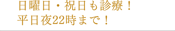 日曜日も診療
