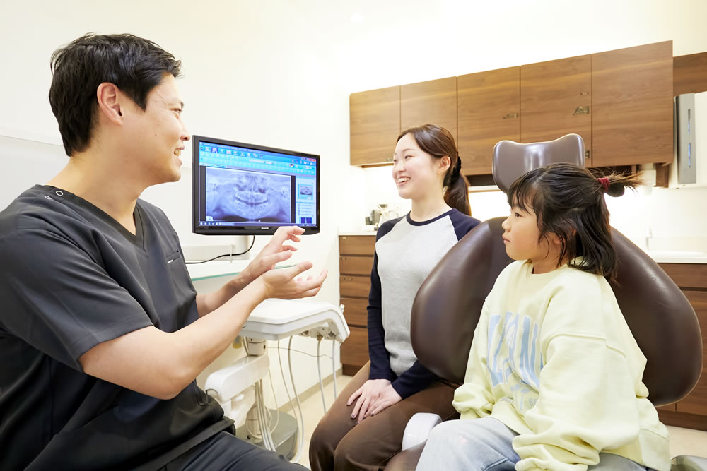 親御さん同席での治療